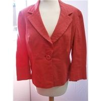 \'CC\' , size 14 , Red ladies linen jacket CC - Size: 14 - Red - Casual jacket / coat