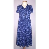 cc country casuals blue knee length dress