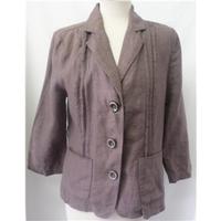 CC - Size: 10 - Brown - Linen - Smart jacket / coat