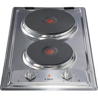 cda hce340ss 30cm domino electric hob in stainless steel with 5yr part ...
