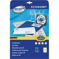 cd labels europe 100 cd etiketten economy 90406 inkjet laser label dia ...