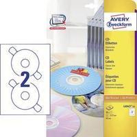 CD labels Avery-Zweckform L6043-25 L6043-25 Inkjet, Laser Label diameter 117 mm 50 pc(s) White