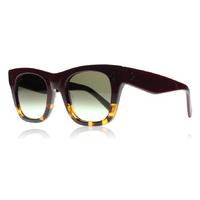 Celine Catherine Small Sunglasses Burgundy / Havana AEV 47mm