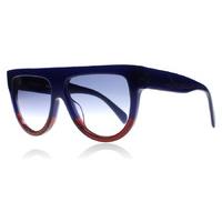 Celine Cl41026S - Blue Sunglasses Blue / Burgundy FV7(DV)