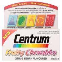 Centrum Fruity Chewables Citrus Berry Flavoured 30 Tablets