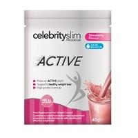 celebrity slim active strawberry shake 40g single sachet fast deliciou ...