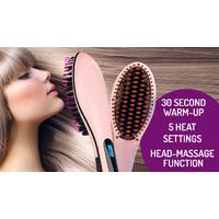 ceramic hair straightening brush with 5 settings