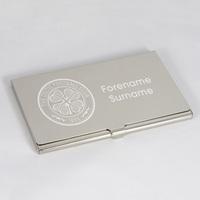 celtic personalised business card holder silver