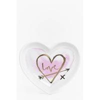 ceramic love trinket dish white