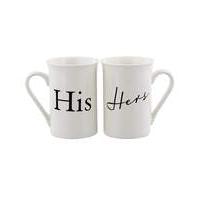 Ceramic His and Hers Mug Set