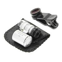 Cell Phone Clip and 60 Times Magnifying Lens in Set