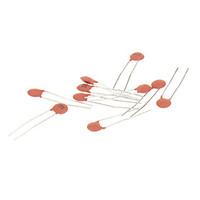 Ceramic Capacitor for DIY Electronic Circuit - Red (270-Piece Pack)