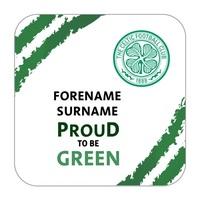 celtic personalised proud to be coaster single na