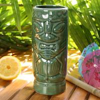 Ceramic Green Tiki Mug 14oz / 400ml (Pack of 6)
