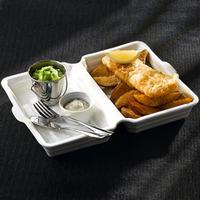 Ceramic Fish & Chip Box 33 x 24 x 4cm (Pack of 6)