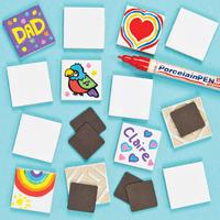 Ceramic Tile Magnets (Pack of 10)