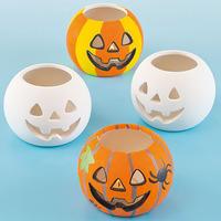 ceramic pumpkin tealight holders pack of 4