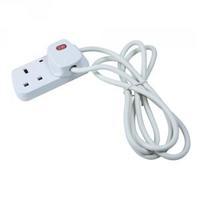 CED 2-Way Extension Lead White CEDTS2213M