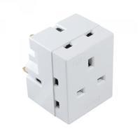 CED 3-Way Adaptor Fused 13amp White WAP3W