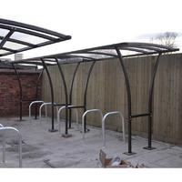 Centred Galvanised Tintagel cycle shelter 2000 W x 2150 D