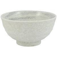 ceramic noodle bowl white grey swirl pattern