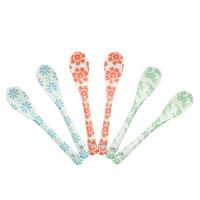 Ceramic Teaspoons - Flower Patterns