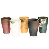 ceramic tall cup set various patterns