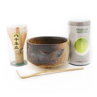 Ceremonial Matcha Green Tea Set with Premium Matcha Powder