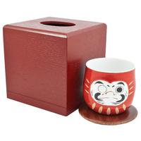 Ceramic Rocking Teacup With Wooden Box - Daruma