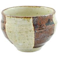 Ceramic Teacup - Beige And Brown, Stripe Pattern
