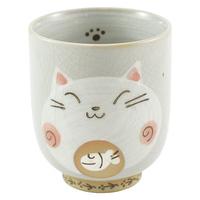 Ceramic Cat Teacup - Pink