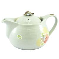Ceramic Teapot - Grey With Plum Blossoms