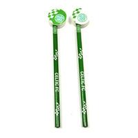 Celtic Unisex Checked Pencil And Topper Set (pack Of 2), Multi-colour