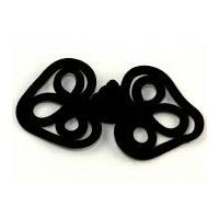 Celtic Chinese Button Frog Fasteners Black