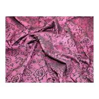 Celine Vintage-Style Lace Effect Stretch Jacquard Dress Fabric Hot Pink & Black