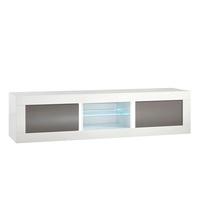 Celtic TV Stand Large In White And Grey Gloss With LED Lighting