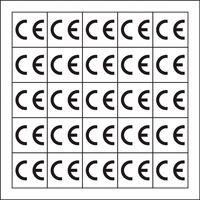 CE Conformity Labels, Black On Self Adhesive Vinyl, 12.7 x 12.7mm, ...