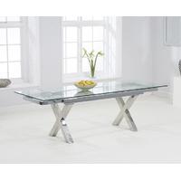 Celeste 160cm Extending Glass Dining Table