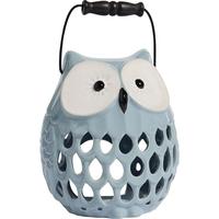 Ceramic Light Blue Owl T-Light Holder (Set of 2)