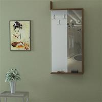 Celso Hall Rack with Mirror, White/Brown