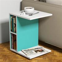 Ceylin Coffee Table, White/Aqua