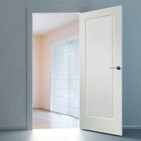 cesena white 1 panel door prefinished