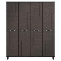 cesca 4 door wardrobe black and graphite