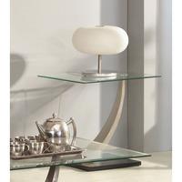 Cesar Lamp Table In Clear Glass Top