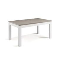 Celtic Dining Table Rectangular In White And Grey High Gloss