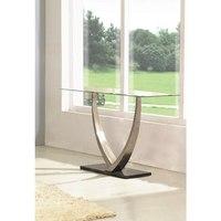 cesar glass top console table