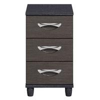 Cesca 3 Drawer Narrow Chest Black and Graphite