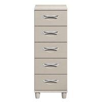 cesca 5 drawer narrow chest elm and cashmere