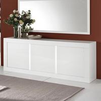 Celtic Modern Sideboard In White High Gloss With Lighting