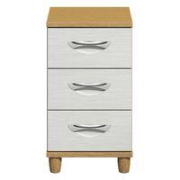 Cesca 3 Drawer Narrow Chest Oak and White
